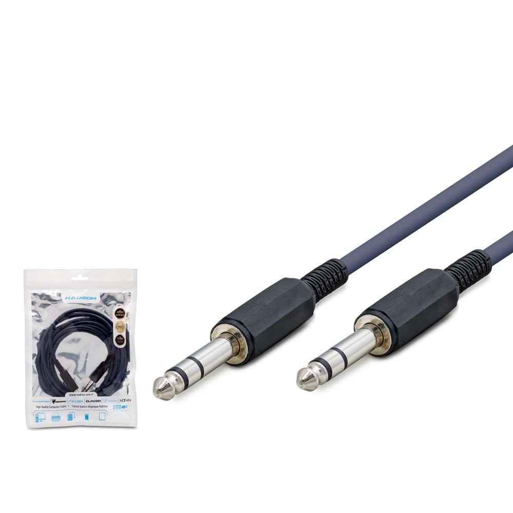 HADRON HDX1049 6.35mm Gitar Kablosu 3 m - Siyah