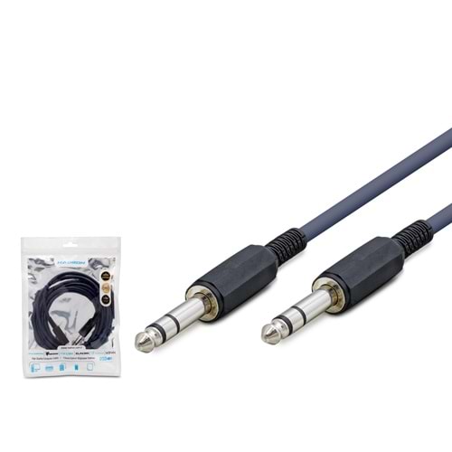 HADRON HDX1049 6.35mm Gitar Kablosu 3 m - Siyah