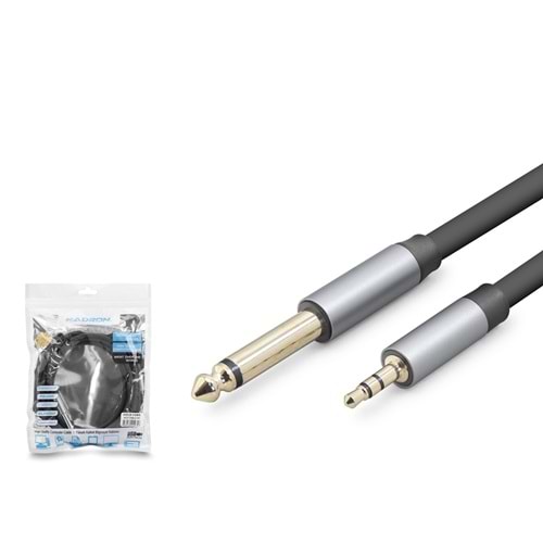 HADRON HDX1080 3.5mm to 6.35mm Gitar Kablosu 3 m - Siyah