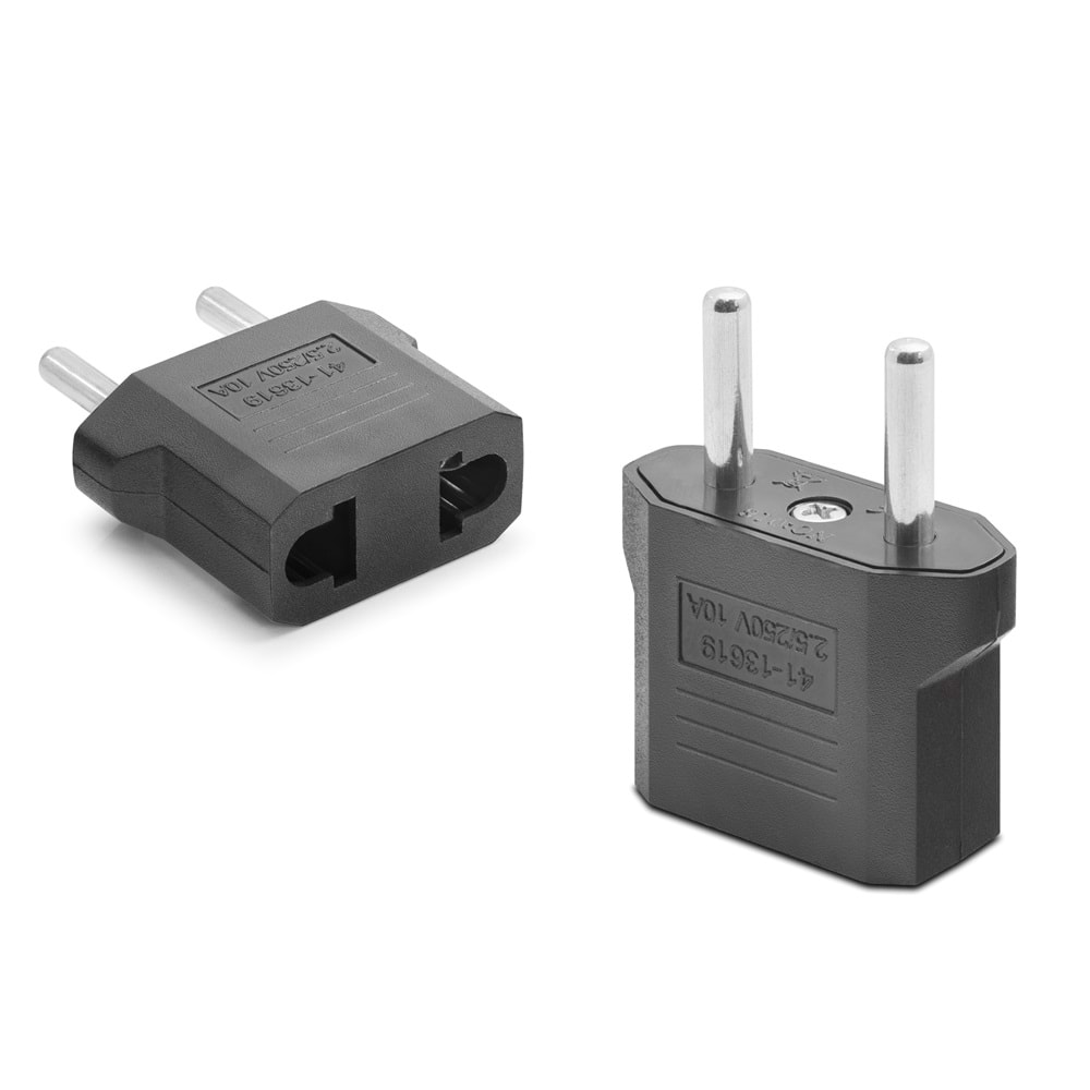 HADRON HDX1254 Avrupa Tipi 2 Pin Fiş Adaptörü 4 mm 10A 250V - Siyah