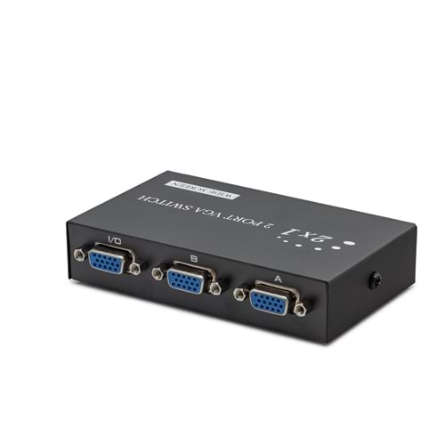 HADRON HDX1280 VGA Switch 2 In 1 Out Butonlu - Siyah