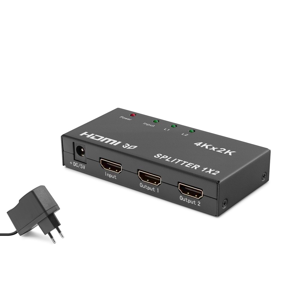 HADRON HDX1295 HDMI Splitter 4K 3D 1 In 2 Out - Siyah