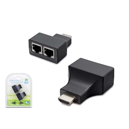 HADRON HDX1298 HDMI Mini Extender 30 m - Siyah