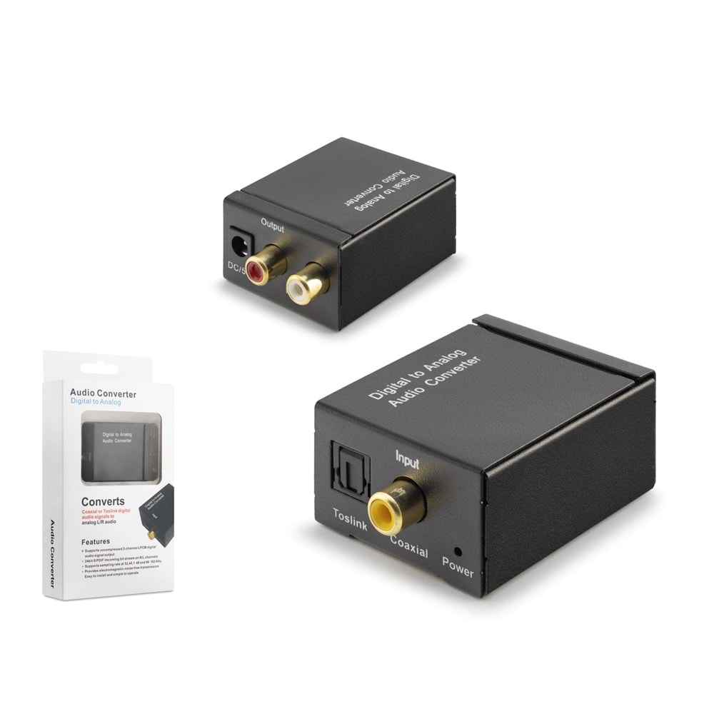 HADRON HDX1300 Dijital to Analog Ses Dönüştürücü- Siyah