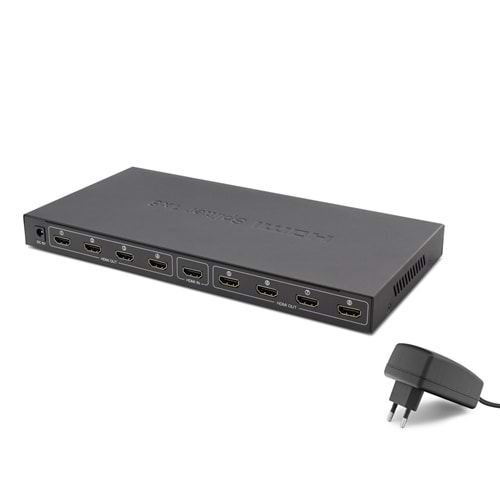 HADRON HDX1332 HDMI Splitter 4K 1 In 8 Out - Siyah