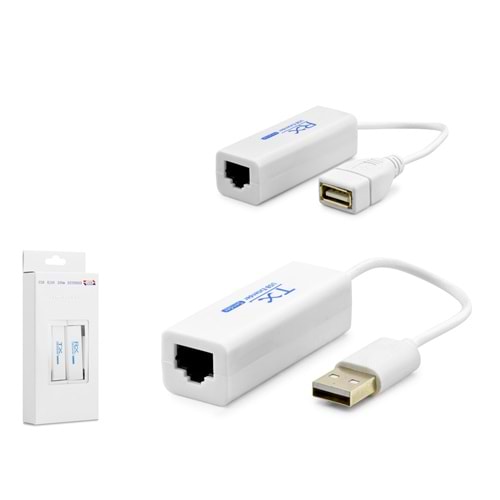 HADRON HDX1346 USB RJ45 Kablolu Uzatıcı Seti 200 m - Beyaz