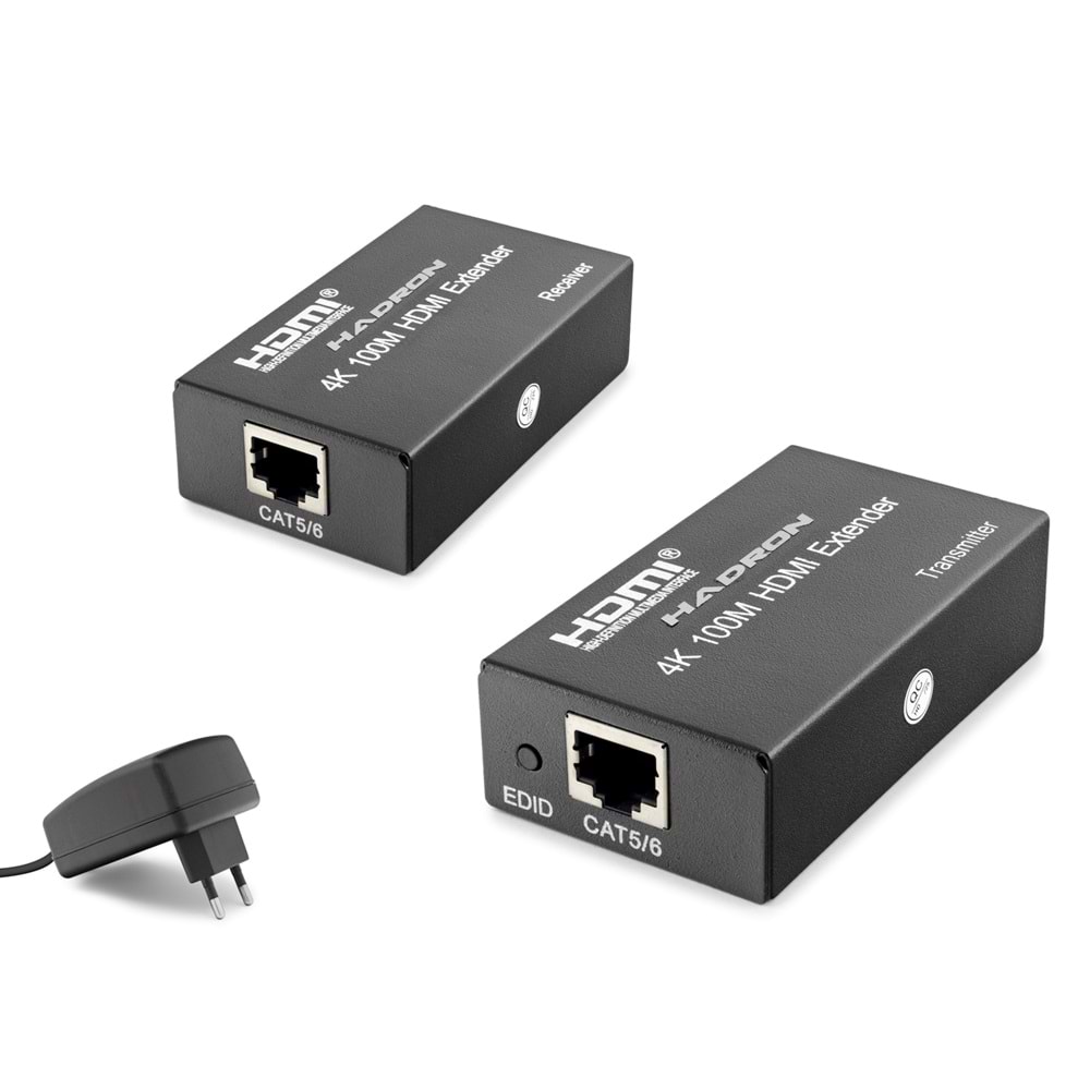 HADRON HDX1367 HDMI Extender 4K 100 m - Siyah