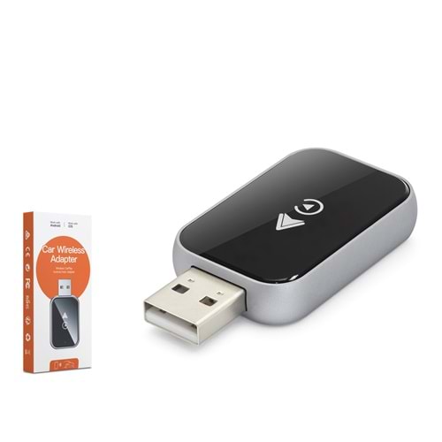 HADRON HDX1391 Kablosuz CarPlay ve Android Auto Adaptörü Bluetooth 5.0 5 GHz WiFi - Siyah