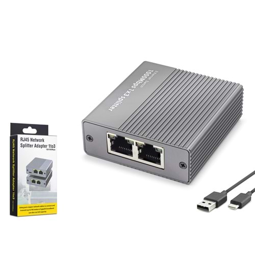 HADRON HDX1413 Gigabit Ethernet Switch 4 Port Type-C Güç Girişli - Siyah