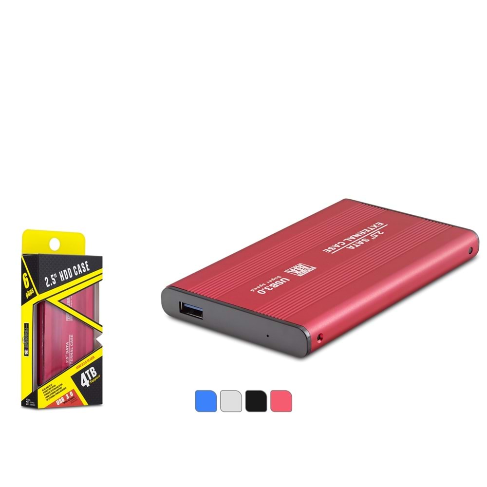 HADRON HDX1751 2.5 SATA HDD/SSD Harici Disk Kutusu USB 3.0 - Çok Renkli