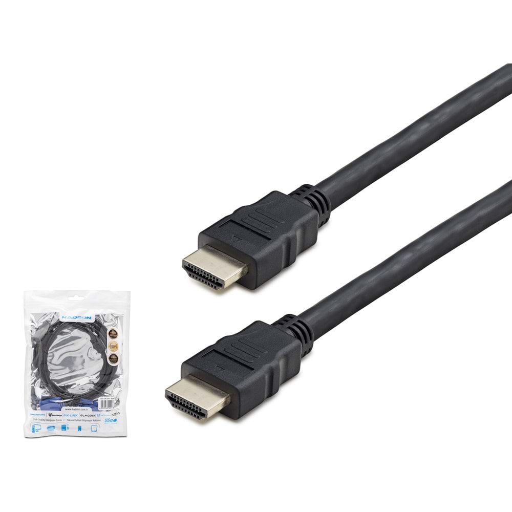 HADRON HDX2018 HDMI Kablo OD 7.8 mm 10 m - Siyah