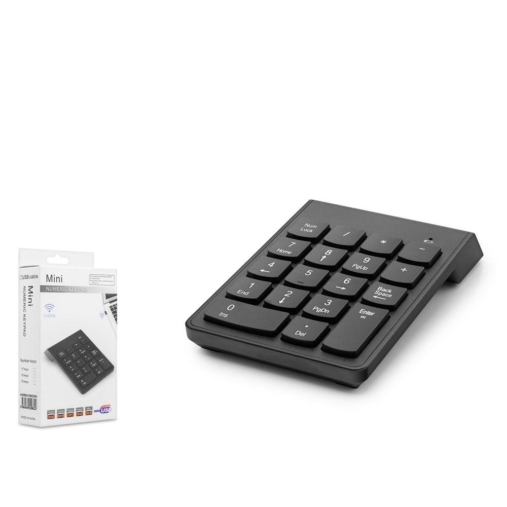 HADRON HDX2504 Kablosuz Numerik Klavye - Siyah