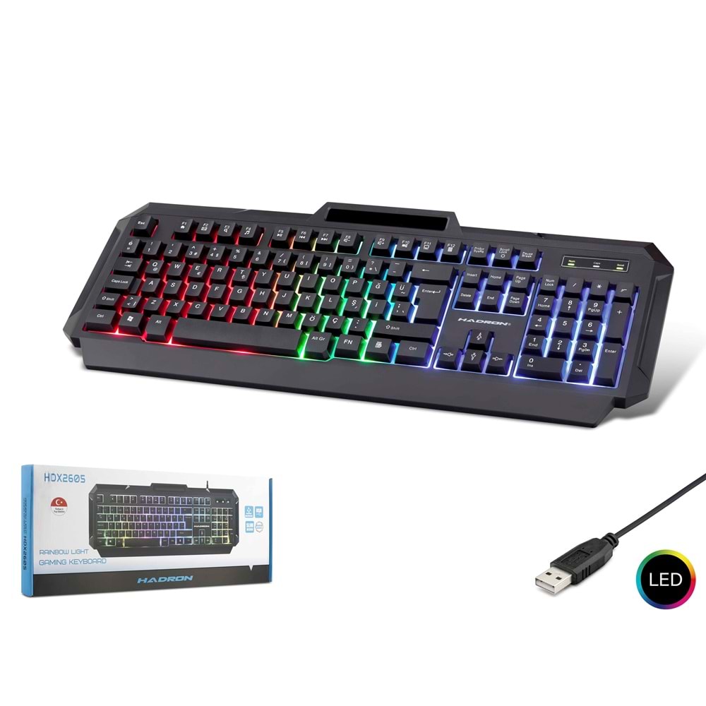 HADRON HDX2605 Gaming Klavye LED - Siyah