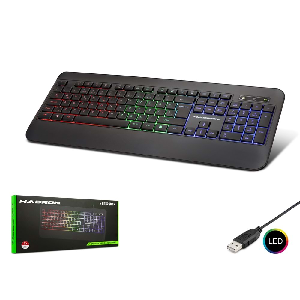 HADRON HDX2607 Gaming Klavye LED - Siyah