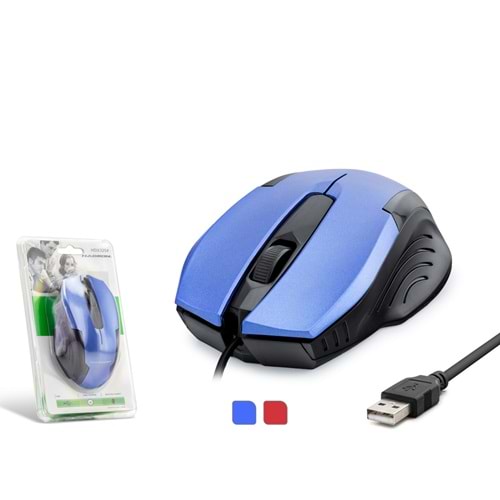HADRON HDX3254 Mouse 800/1400 DPI - Mavi/Kırmızı