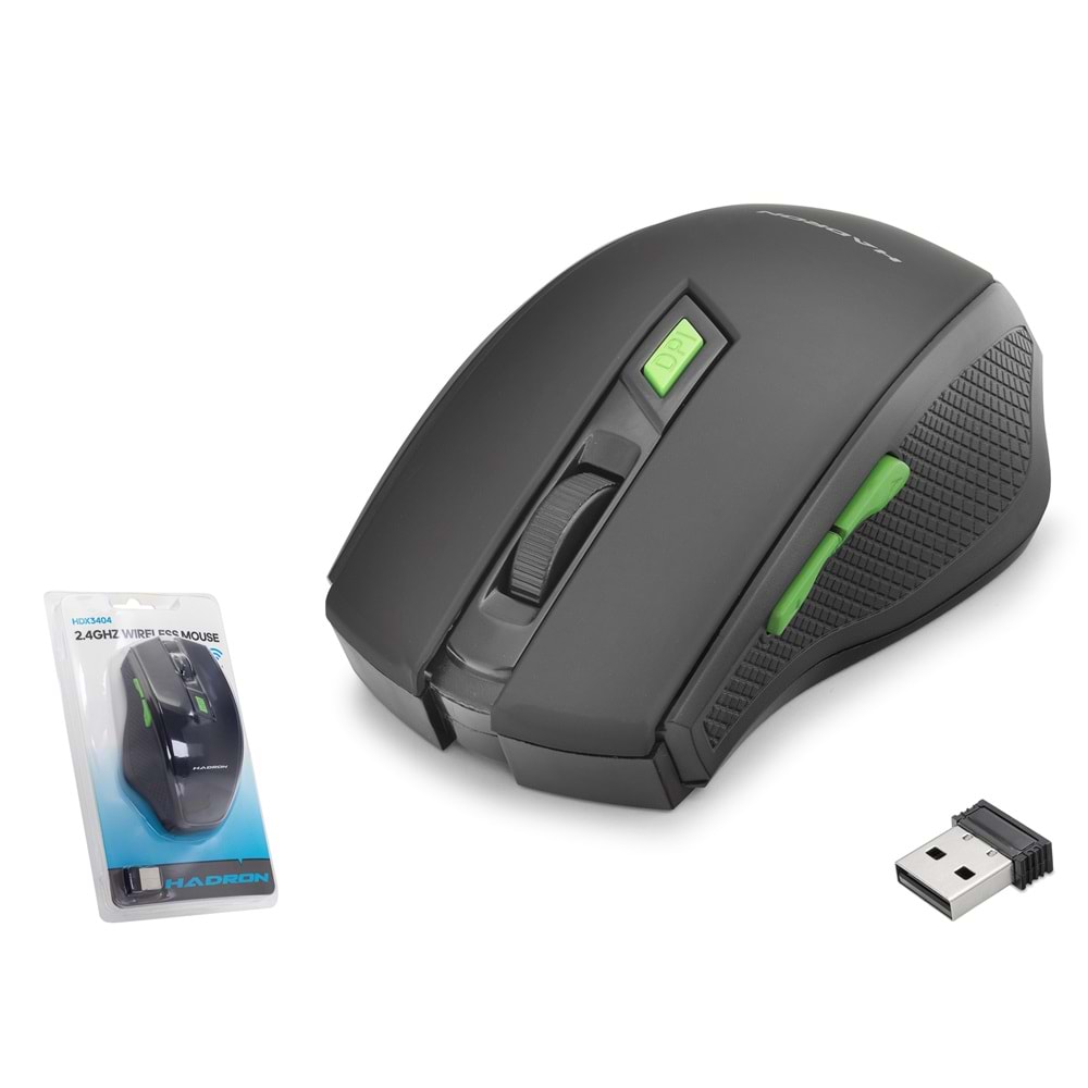 HADRON HDX3404 Kablosuz Mouse 800/1600 DPI - Siyah