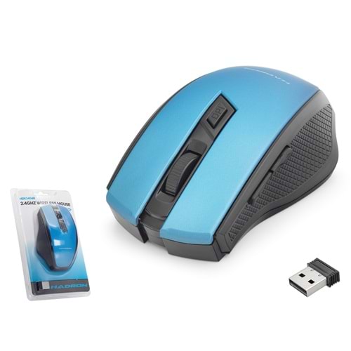 HADRON HDX3404B Kablosuz Mouse 800/1600 DPI - Mavi Siyah