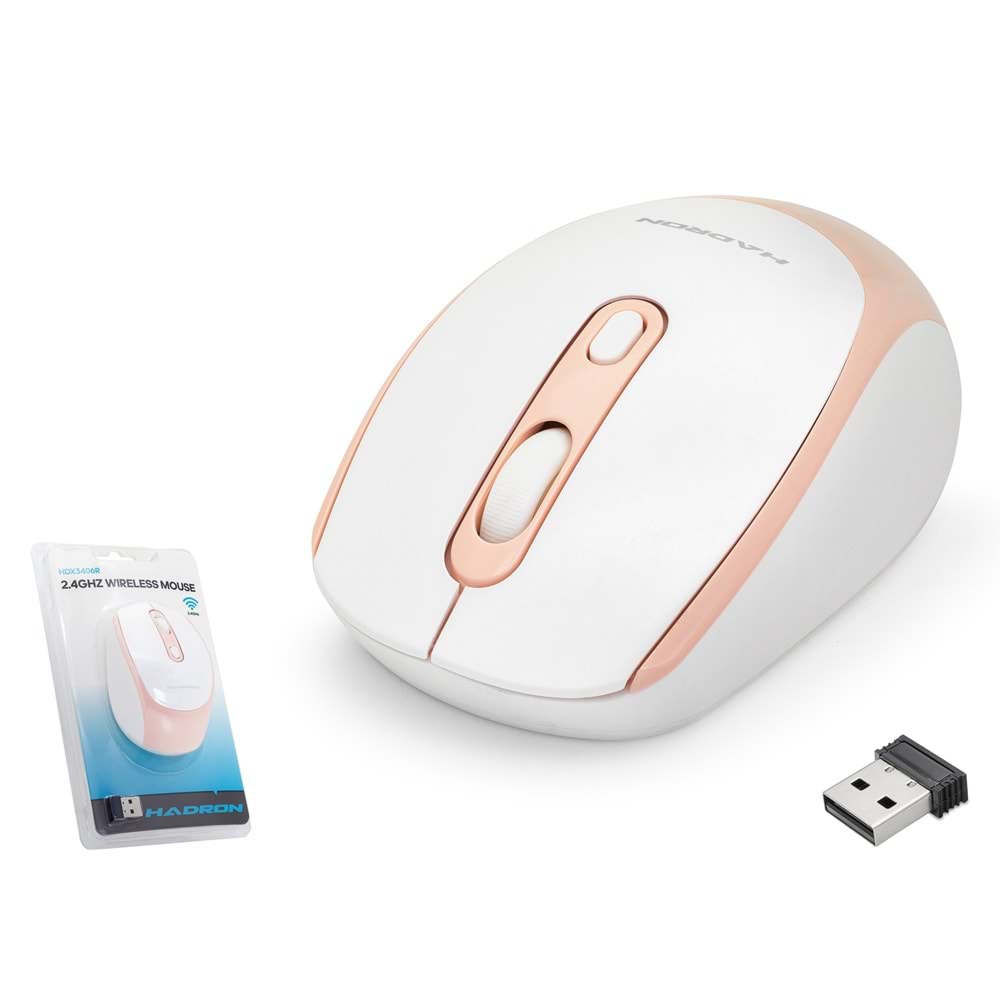 HADRON HDX3406W Kablosuz Mouse 2.4 GHz 1600 DPI Beyaz