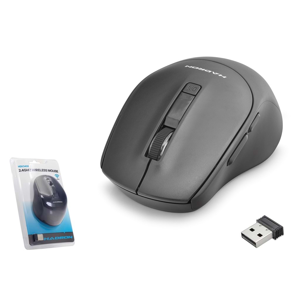HADRON HDX3408 Kablosuz Mouse 600/1600 DPI - Siyah