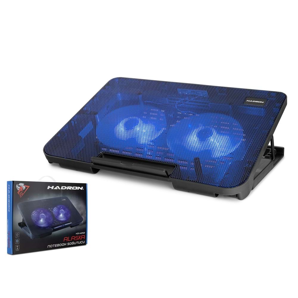 HADRON HDX4252 Laptop Soğutucu 2x Fan LED’li - Siyah