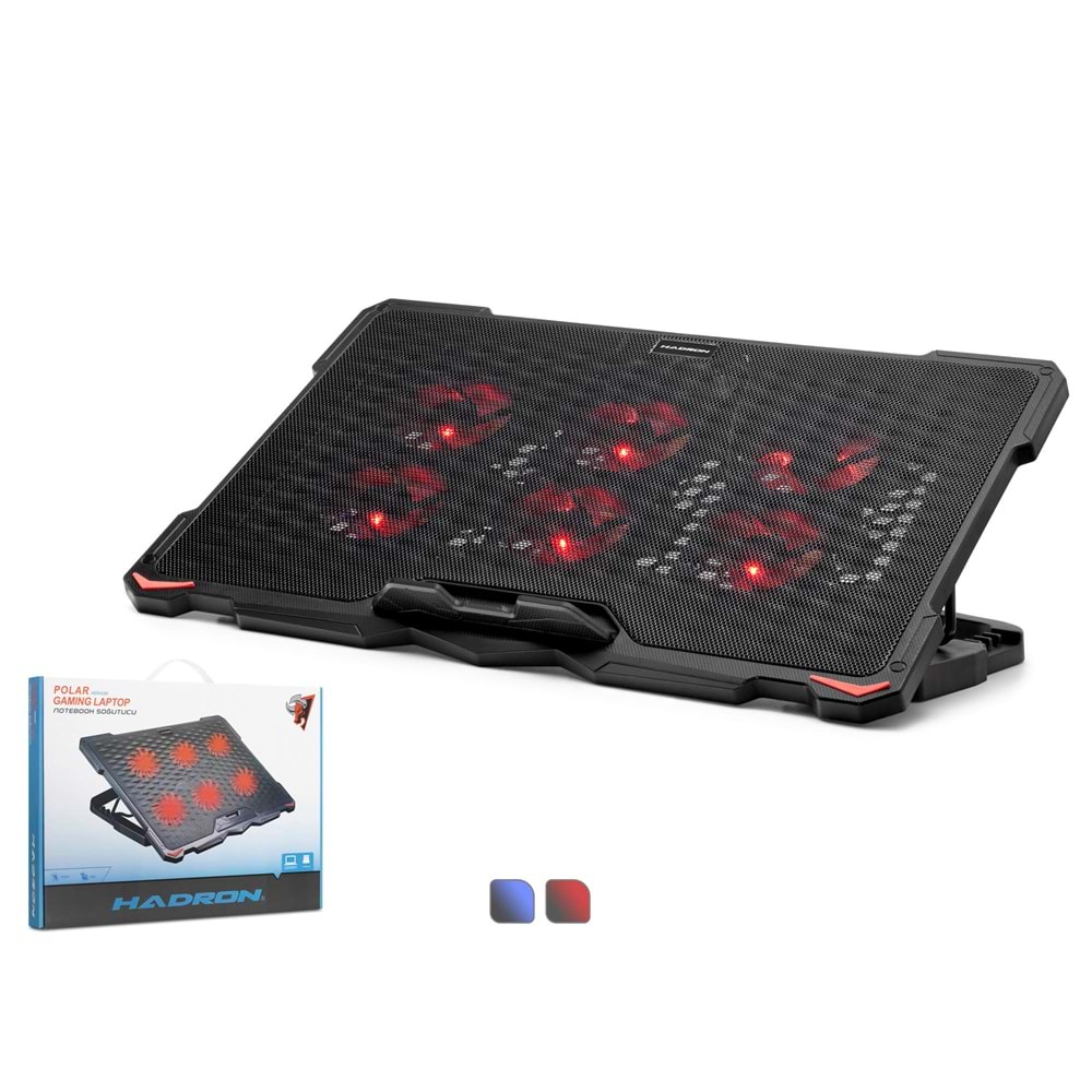 HADRON HDX4255 Laptop Soğutucu 6 Fan LED - Siyah