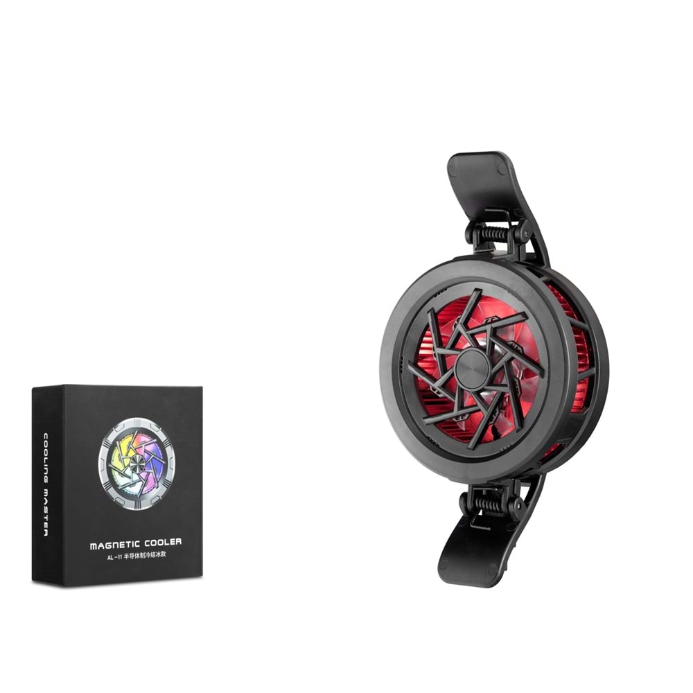 HADRON HDX4369 Telefon Soğutucu Fan MagSafe Uyumlu Klipsli 2 Kademe RGB - Siyah