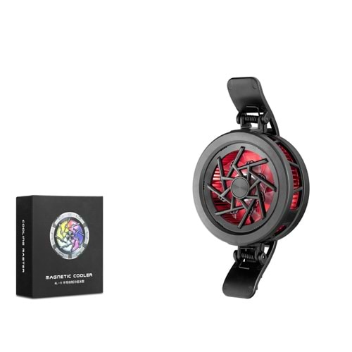 HADRON HDX4369 Telefon Soğutucu Fan MagSafe Uyumlu Klipsli 2 Kademe RGB - Siyah