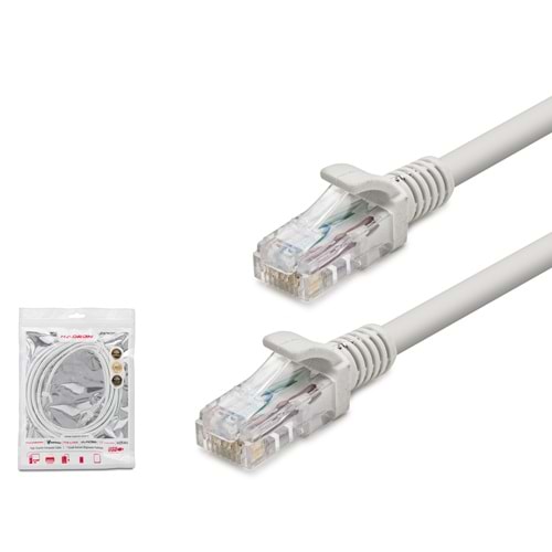 HADRON HDX5012 Cat6 Ethernet Patch Kablosu 1 Gbps 250 MHz 40 m - Gri
