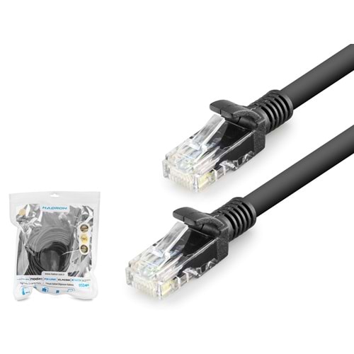 HADRON HDX5075 Cat6 Ethernet Patch Kablosu 1 Gbps 250 MHz 20 m - Siyah