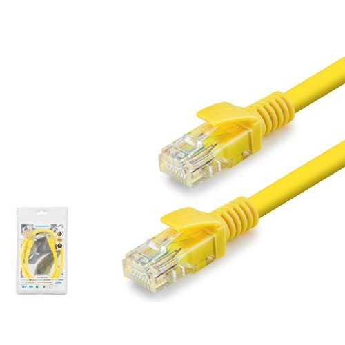 HADRON HDX5081 Cat6 Ethernet Patch Kablosu 1 Gbps 250 MHz 60 cm - Sarı