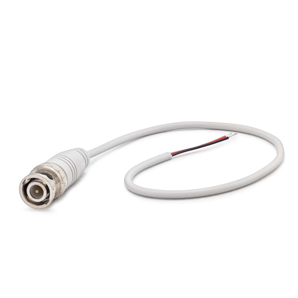 HADRON HDX5507 BNC Konnektör Dahili Kablolu 30 cm - Beyaz