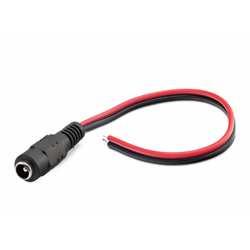 HADRON HDX5528 DC Power Jack Kablo Dişi 5.5 x 2.5 mm 26 cm - Siyah