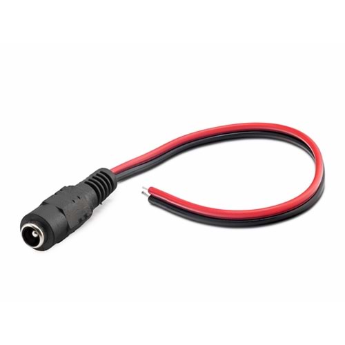 HADRON HDX5528 DC Power Jack Kablo Dişi 5.5 x 2.5 mm 26 cm - Siyah