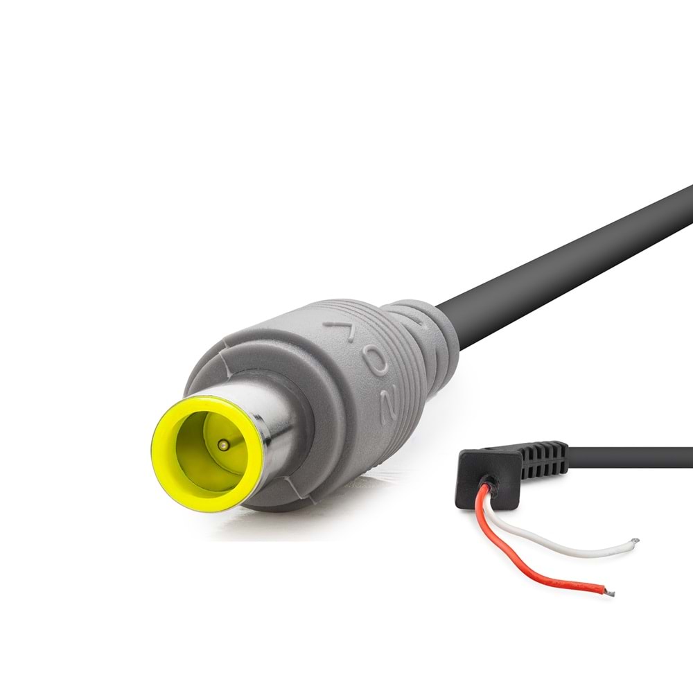 HADRON HDX5545 Laptop Adaptör DC Jack Kablosu 30–90W 7.9 x 5.0 mm Lenovo / IBM Uyumlu 1.2 m - Siyah