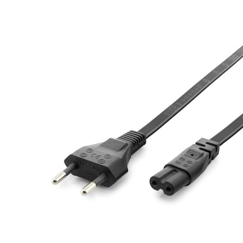 HADRON HDX5569 Teyp Güç Kablosu 4.2 Pin 1 mm 500W Uzun Soket 1.5 m - Siyah