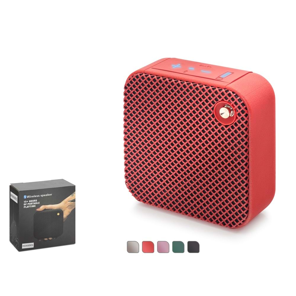 HADRON HDX6001 Mini Bluetooth Hoparlör FM 10.6 x 10.6 x 4.3 cm
