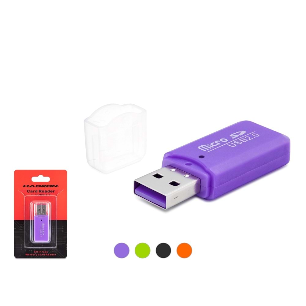 HADRON HDX7024 USB Kart Okuyucu MicroSD - Çok Renkli