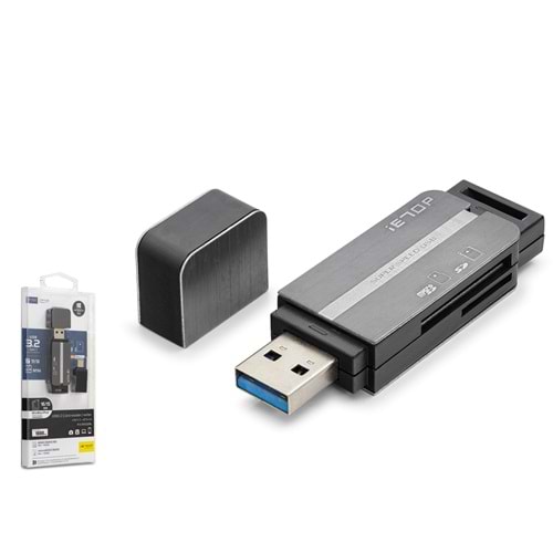 iETOP HDX7054 USB & Type-C Kart Okuyucu SD / MicroSD 5 Gbps - Gri