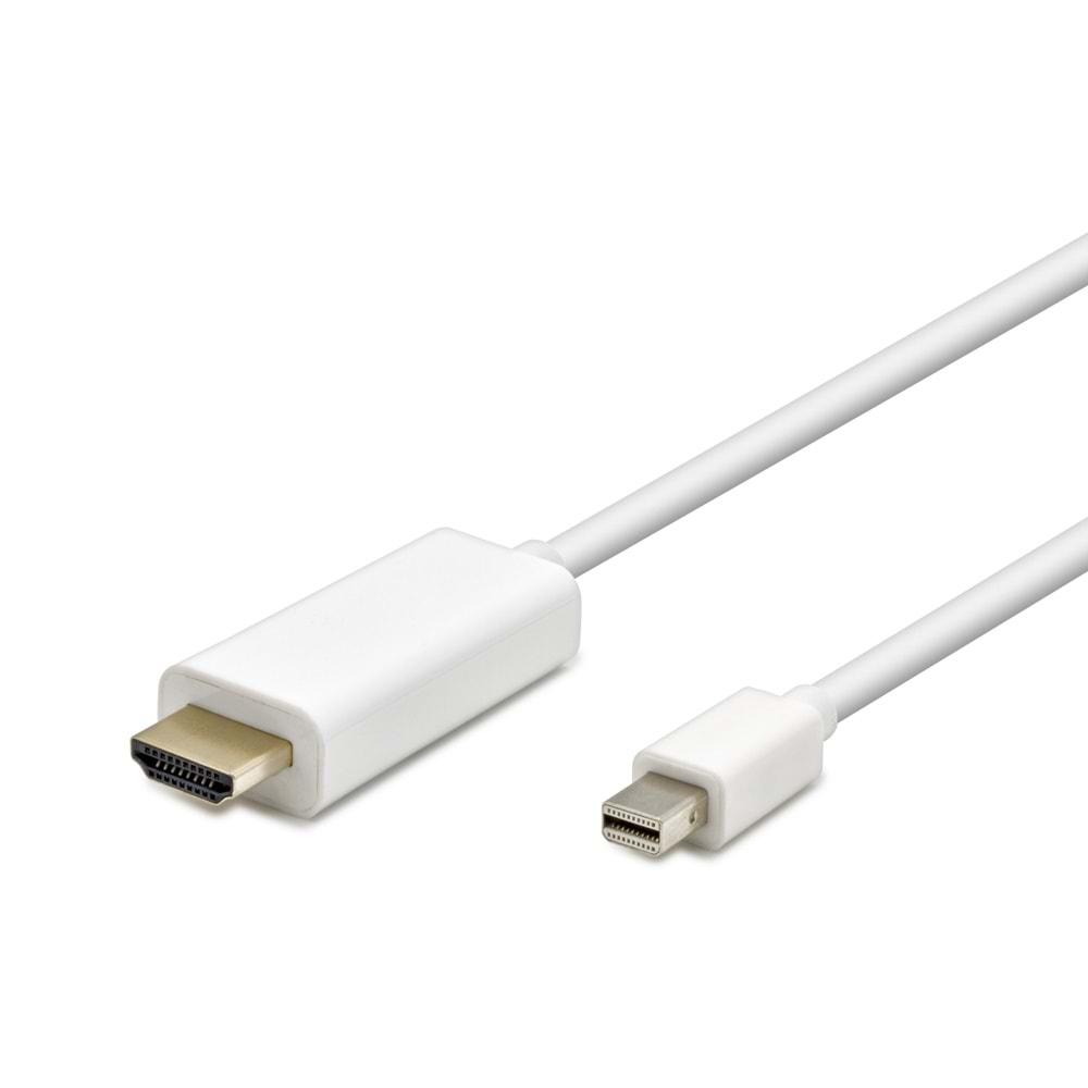 HADRON HDX7759 Mini DisplayPort to HDMI Görüntü Kablosu 1.8 m - Beyaz