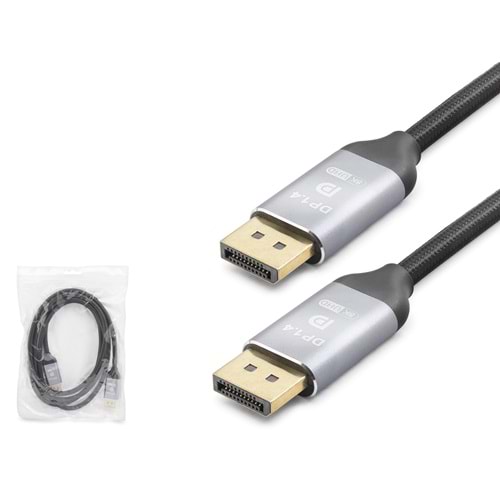 HADRON HDX7871 DisplayPort Kablo 8K 144 Hz 1.8 m - Siyah