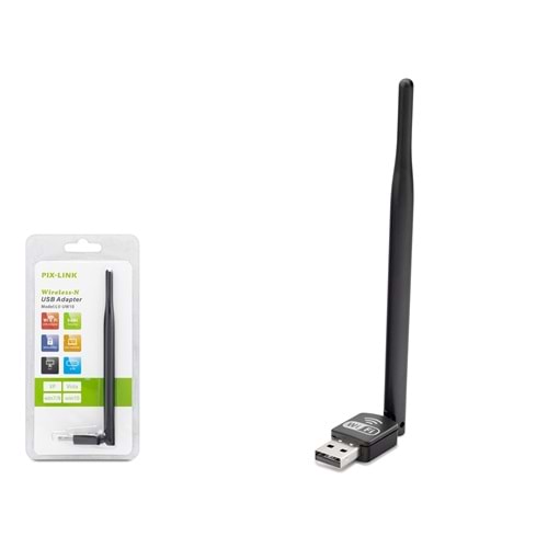 PIX-LINK LV-UW10T USB WiFi Adaptör 150 Mbps - Siyah