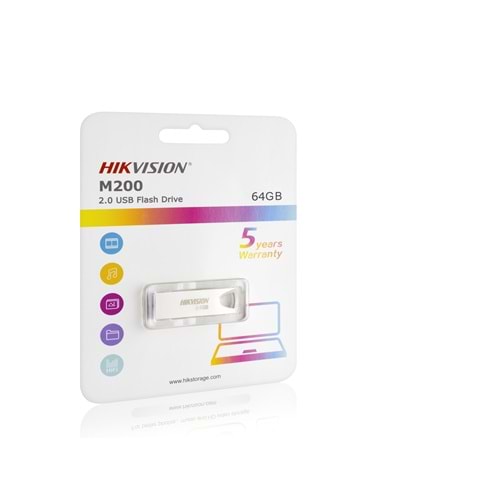 HIKVISION M200-64G USB Flash Bellek 64 GB USB 2.0 Metal Gövde