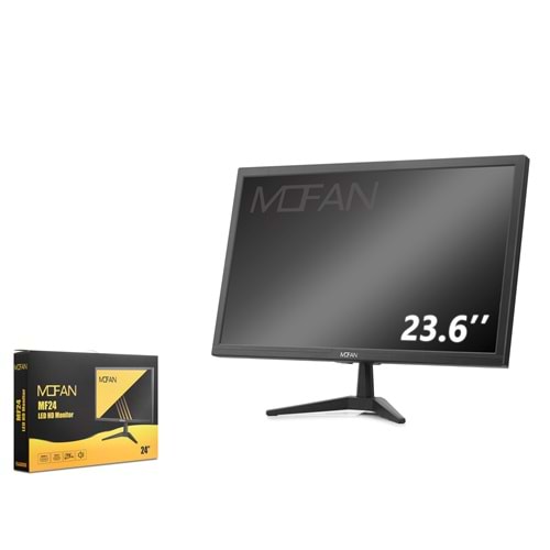 MOFAN MF24 23.6 LED Full HD Monitör Hoparlörlü HDMI + VGA 75Hz 1920x1080 - Siyah