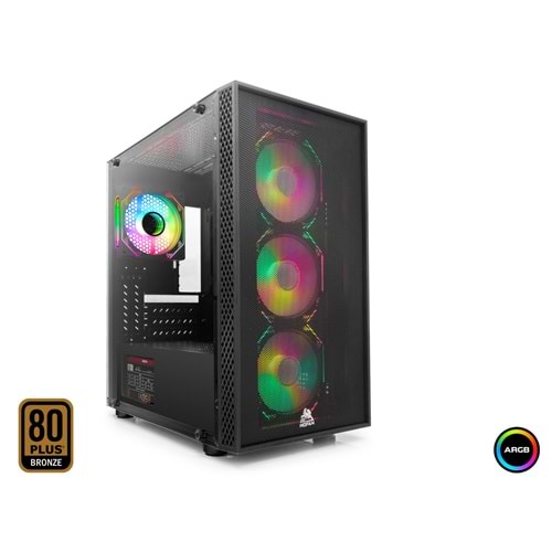 MOFAN MF2900B PC Gaming Kasa Beta 3 Seri 80+ 850W Güç Kaynağı 4xFan - Siyah