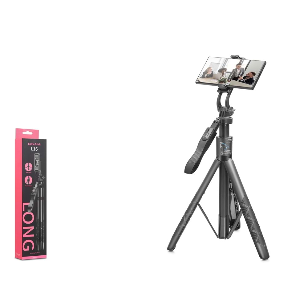 NODAR ND1049 Telefon Tripodu ve Selfie Çubuğu Seti Bluetooth Kumandalı 153 cm - Siyah