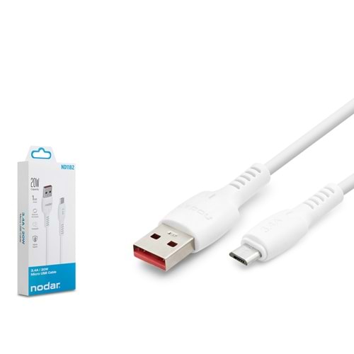 NODAR ND1182 USB Micro USB Şarj ve Data Kablosu 1 m - Beyaz