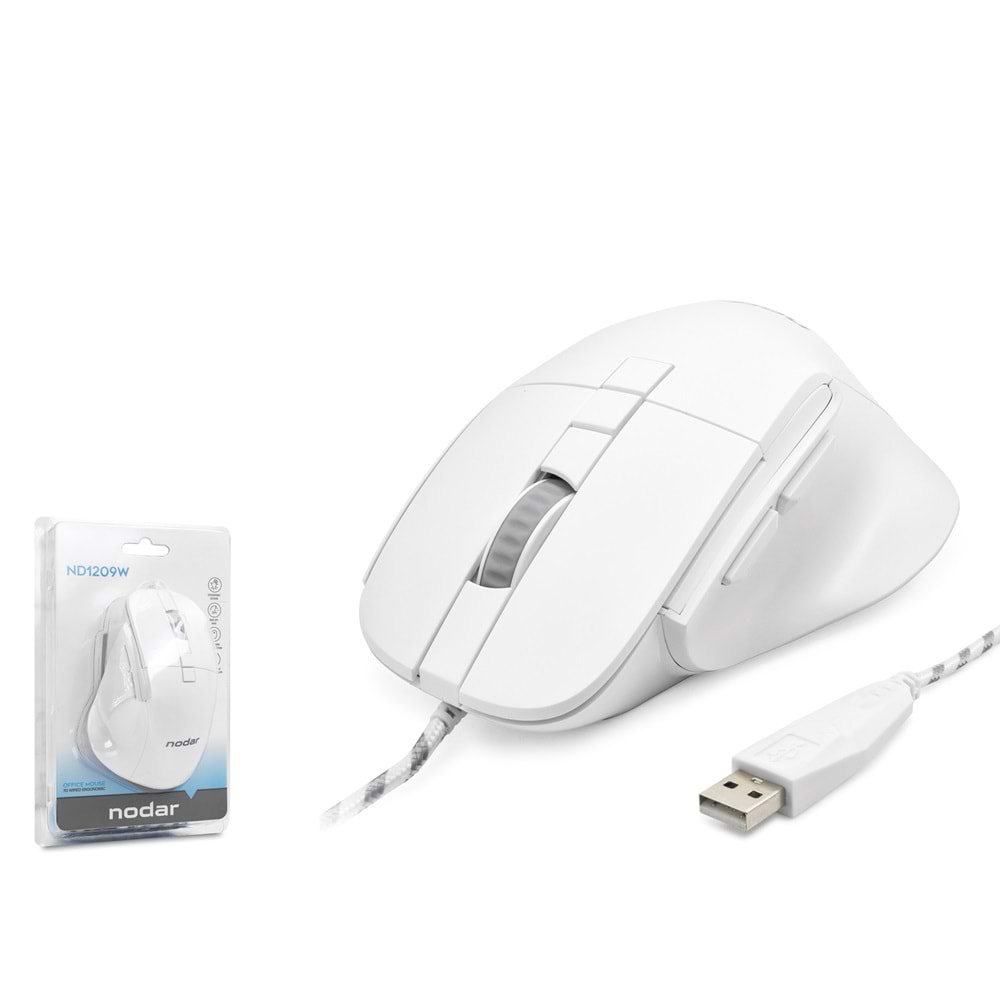 NODAR ND1209W Ofis Mouse 3600 DPI - Beyaz