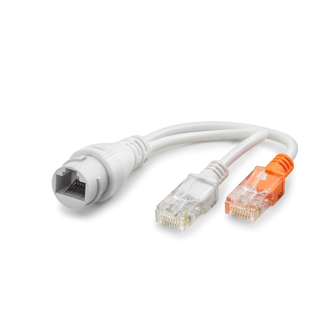 NODAR ND2451 PoE Splitter T Tipi Su Geçirmez RJ45 Veri + Güç Ayırıcı Adaptör - Beyaz