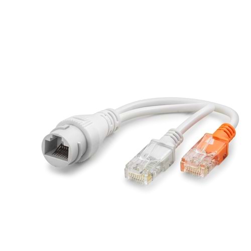 NODAR ND2451 PoE Splitter T Tipi Su Geçirmez RJ45 Veri + Güç Ayırıcı Adaptör - Beyaz