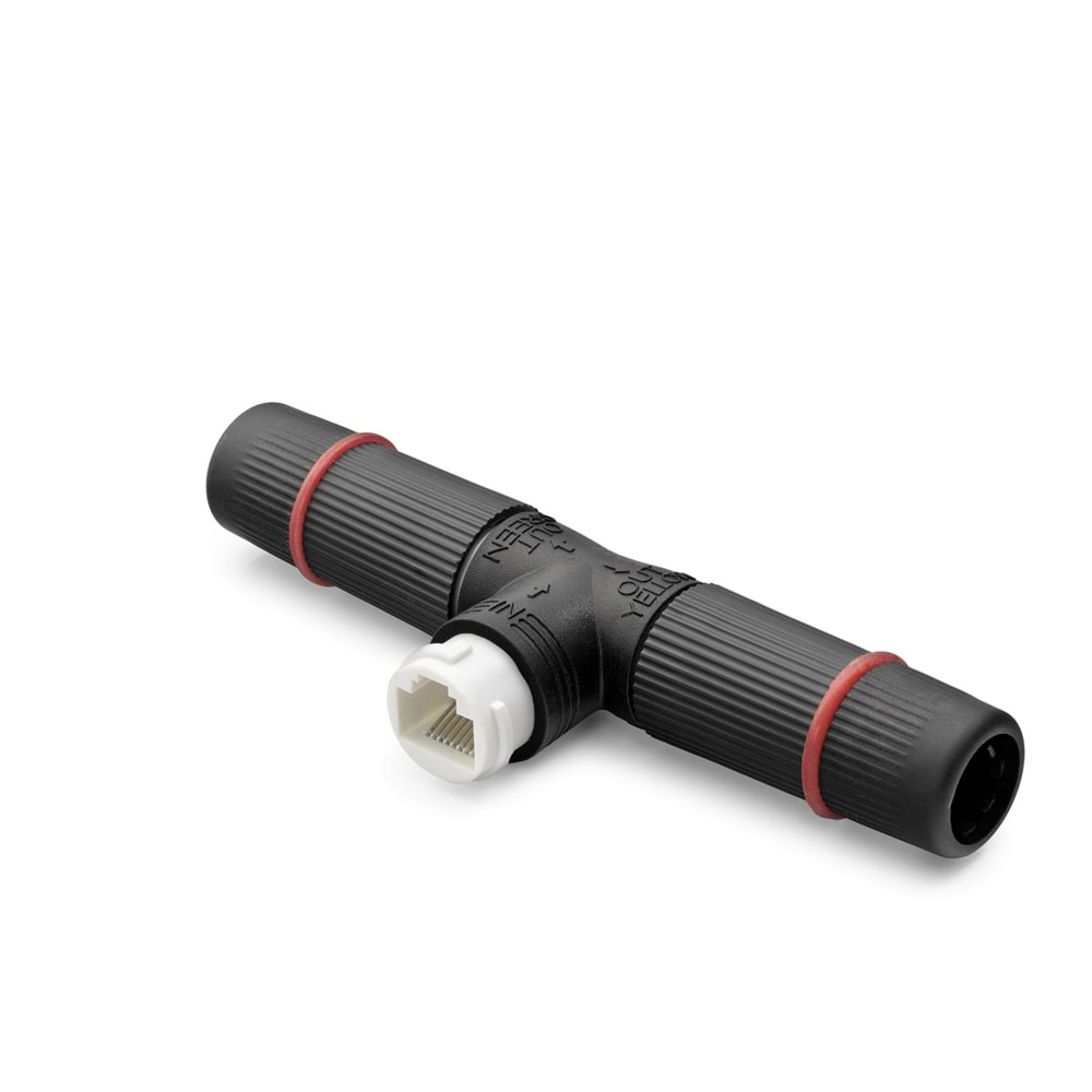 NODAR ND2452 PoE Splitter T Tipi Su Geçirmez RJ45 Konnektör - Siyah